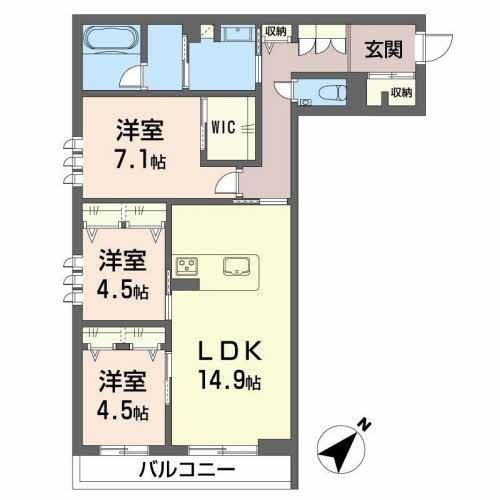 竜田口駅 徒歩45分 2階の物件間取画像