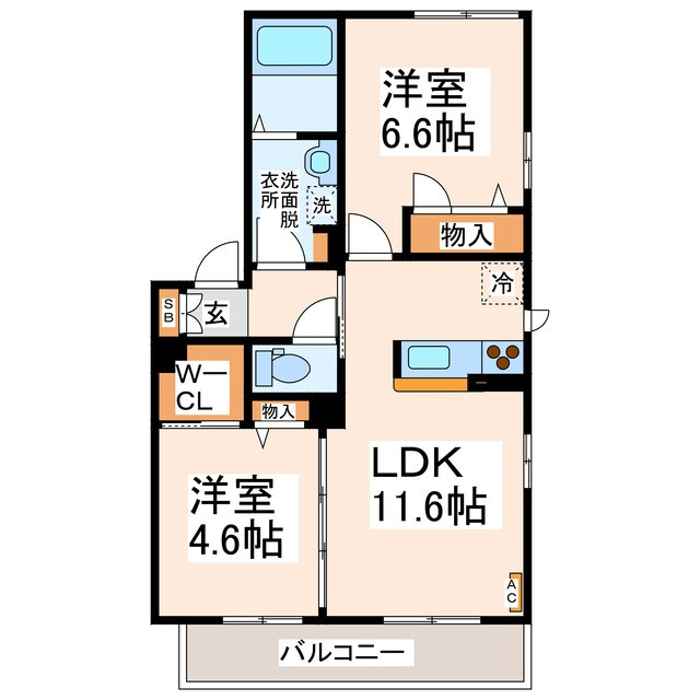 ヴィラ・クレールの物件間取画像