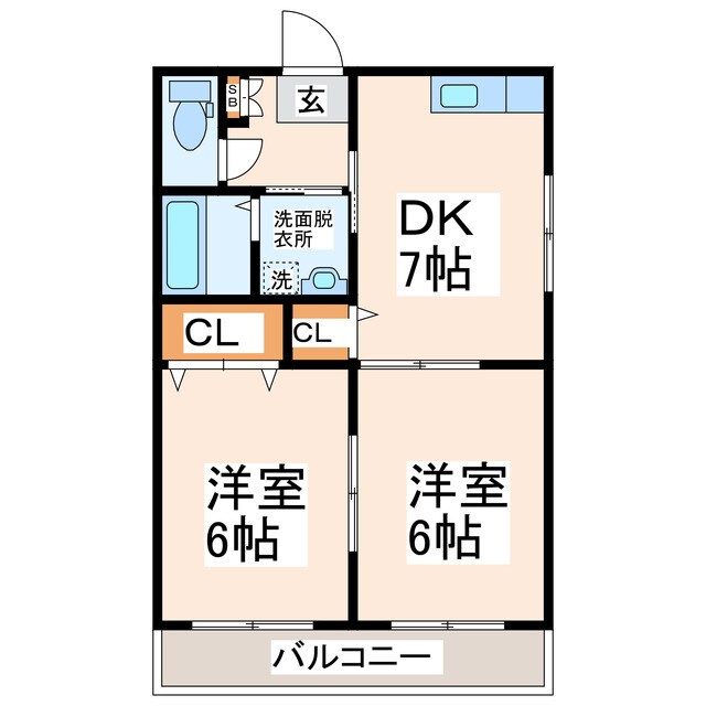 Patio黒髪Ⅱの物件間取画像