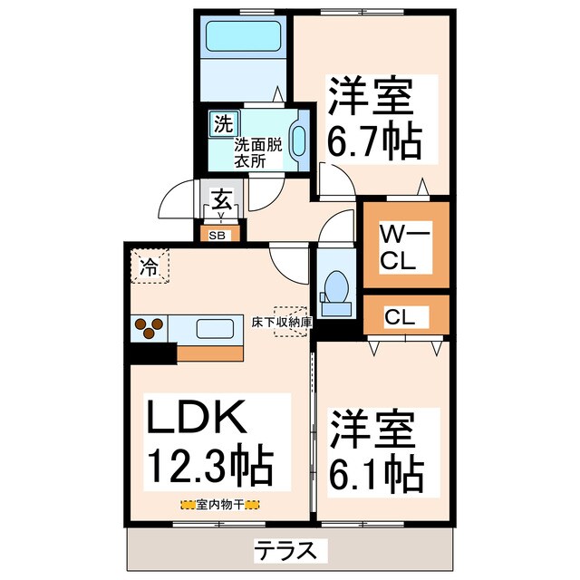 スカイヒルズひかりの物件間取画像