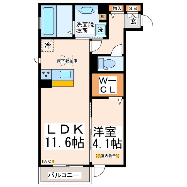 ピラール清水の物件間取画像
