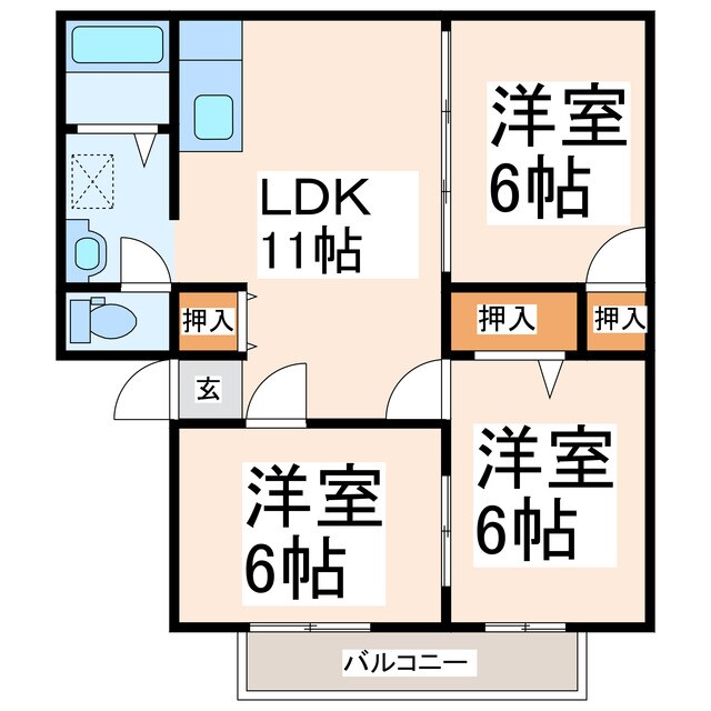 ウィンディアカクの物件間取画像