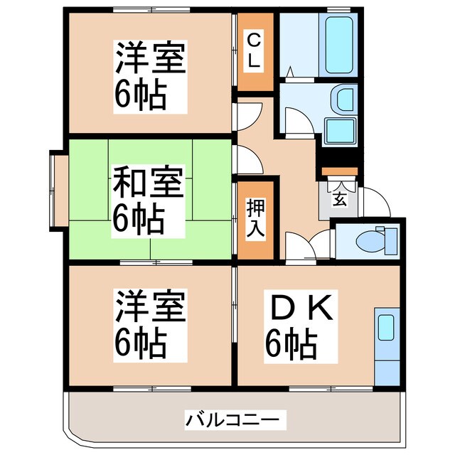 ガーデンサイドセヒロの物件間取画像