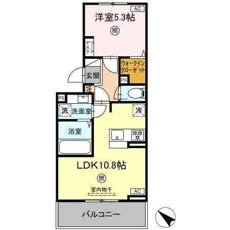 D－ROOM清水新地の物件間取画像