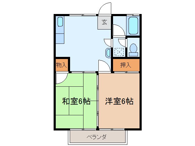 出居ハイツの物件間取画像