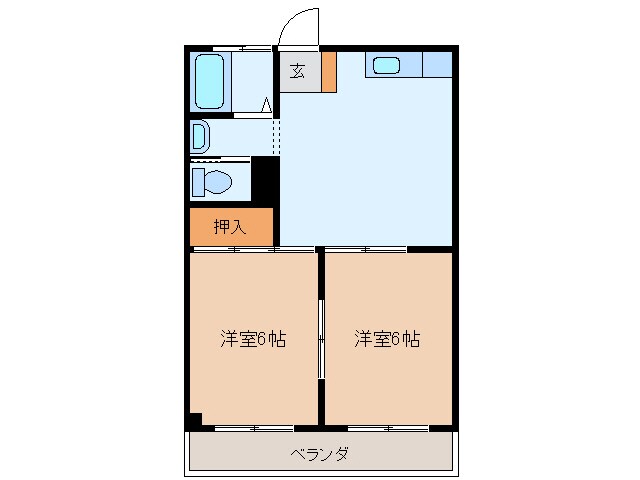 堀米ハイツの物件間取画像