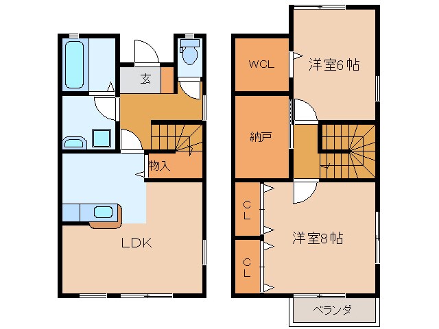 セリジェ越名Ｃの物件間取画像