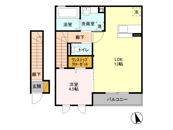 アクアベーネＡの物件間取画像