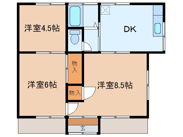 仲山アパートの物件間取画像