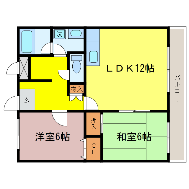 アビタシオンコンフォールの物件間取画像