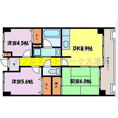 大津京駅 徒歩17分 2階の物件間取画像