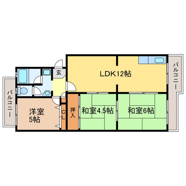 サンハイム瀬田の物件間取画像