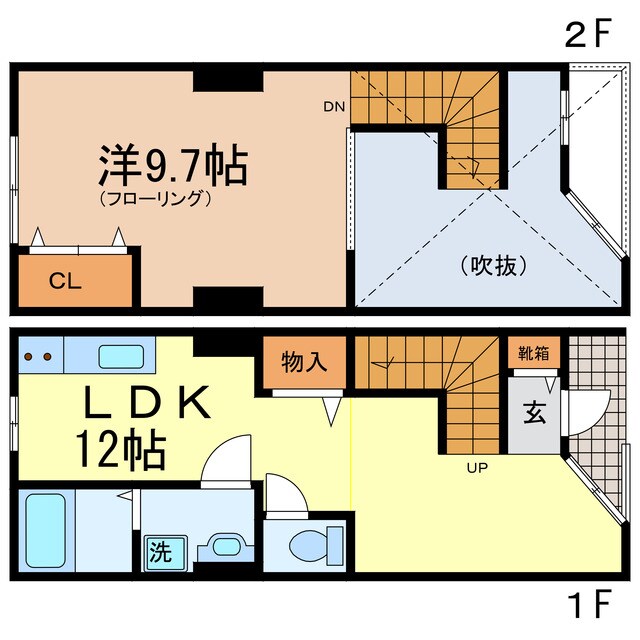 シャンテＭの物件間取画像