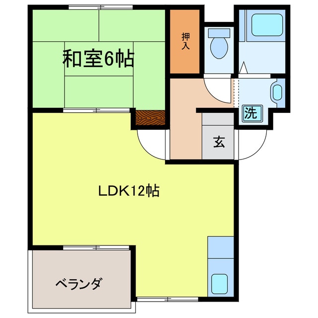 リバーサイド石山(旧：ハイツ水波)の物件間取画像