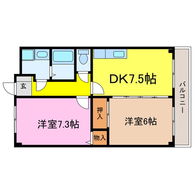 ロイヤルエクセーヌⅡの物件間取画像