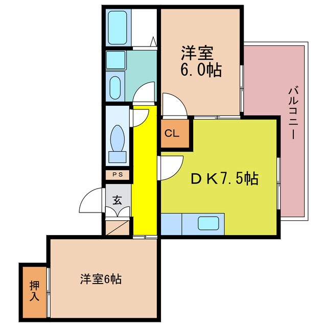 メゾンド・タナカの物件間取画像