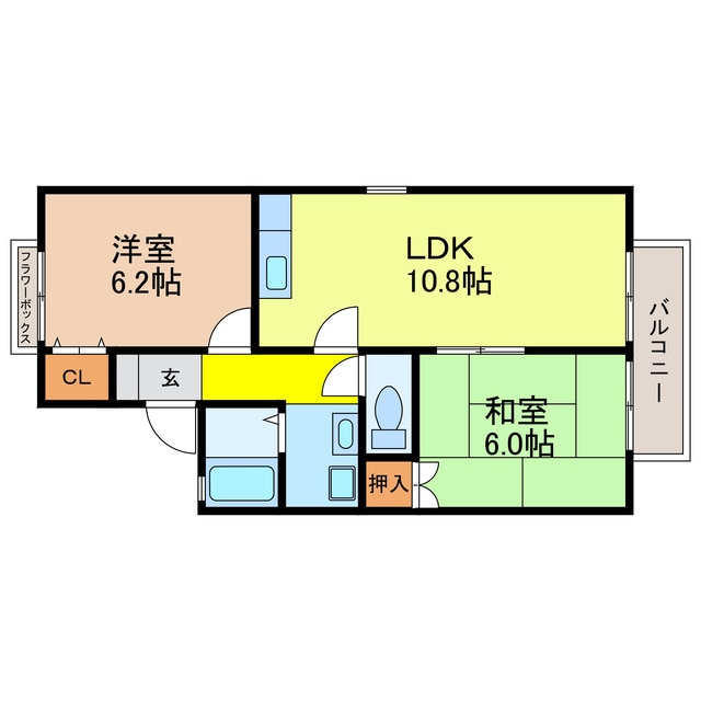 セジュール東南壮の物件間取画像