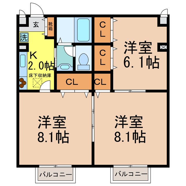 セジュール向日葵の物件間取画像