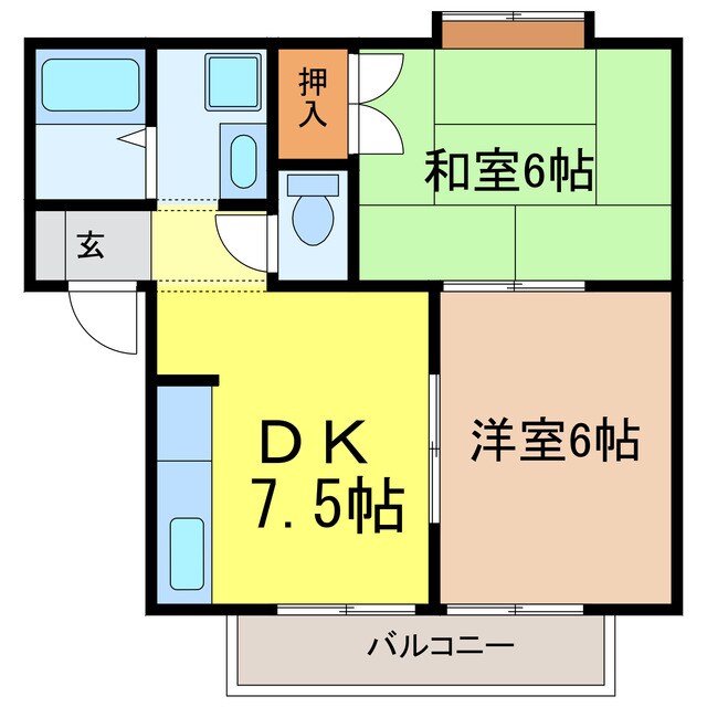 メリーライフ21の物件間取画像