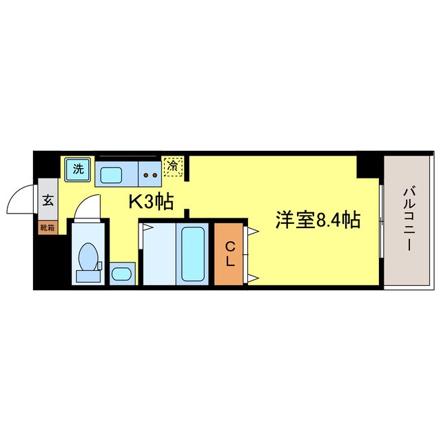 石山駅 徒歩6分 4階の物件間取画像