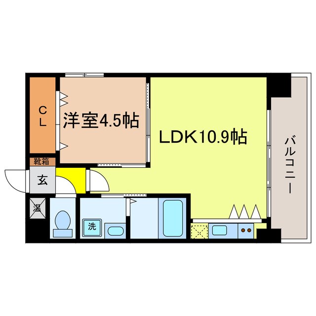 石山駅 徒歩3分 10階の物件間取画像