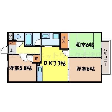 サラナフラットの物件間取画像