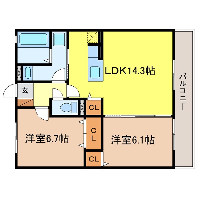 シャルマンフォートⅢの物件間取画像