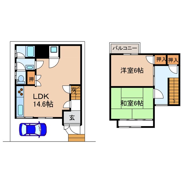 藤尾奥町貸家の物件間取画像