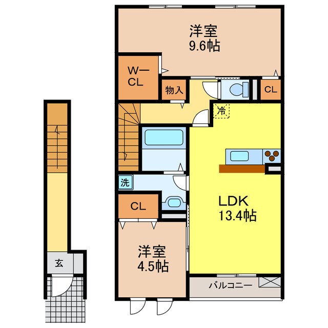 瀬田駅 徒歩20分 2階の物件間取画像