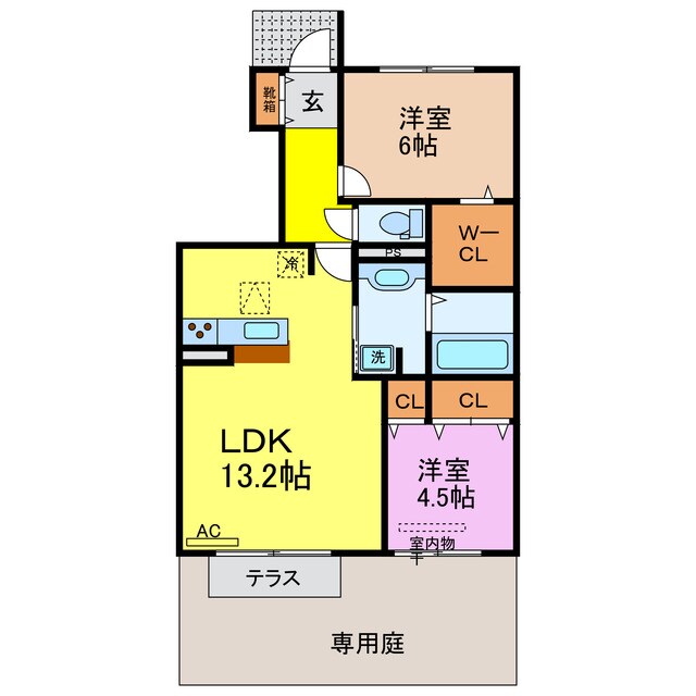 瀬田駅 バス9分  バイパス一里山(帝産)下車：停歩7分 1階の物件間取画像