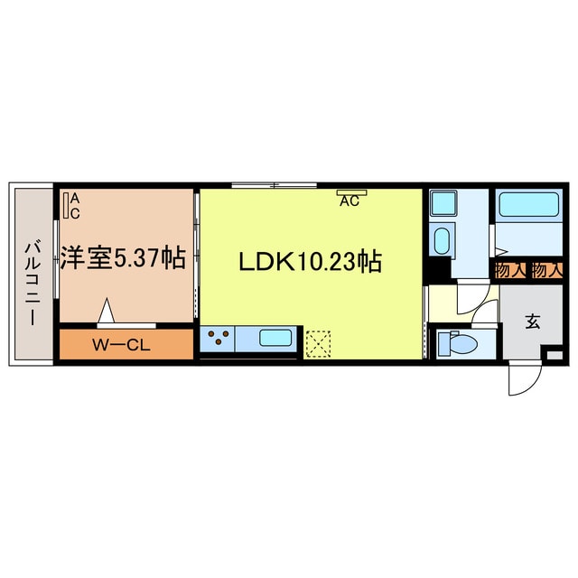 唐崎駅 徒歩10分 1階の物件間取画像