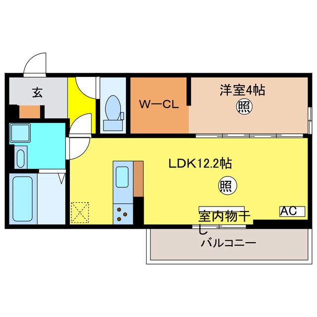 collina一里山の物件間取画像