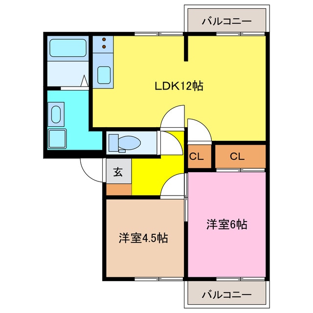 エスメゾン瀬田（旧メゾン坂口）の物件間取画像