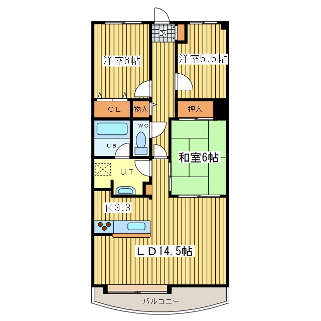 環状通東駅 徒歩1分 9階の物件間取画像