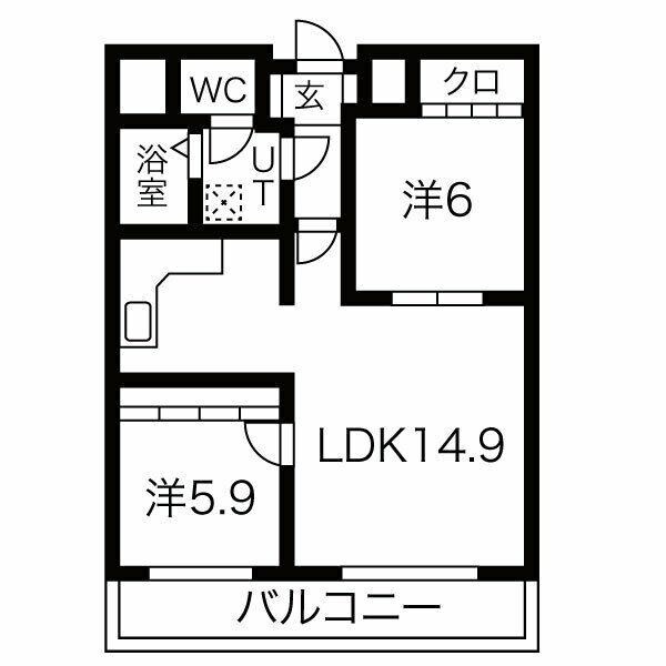 元町駅 徒歩14分 5階の物件間取画像