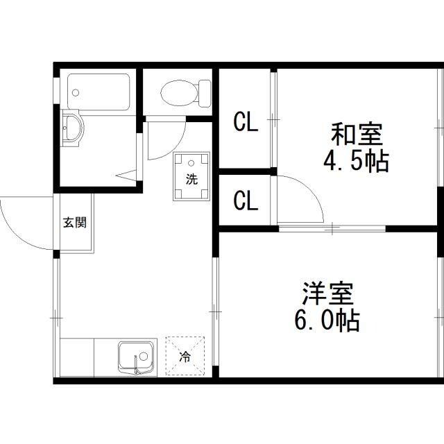 コーポサンライズの物件間取画像