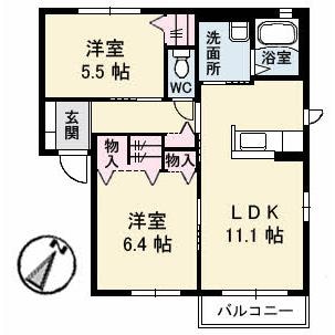 シャーメゾン湖山北の物件間取画像