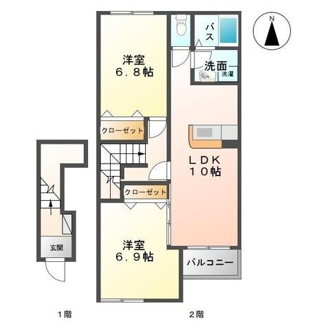 アジュールの物件間取画像