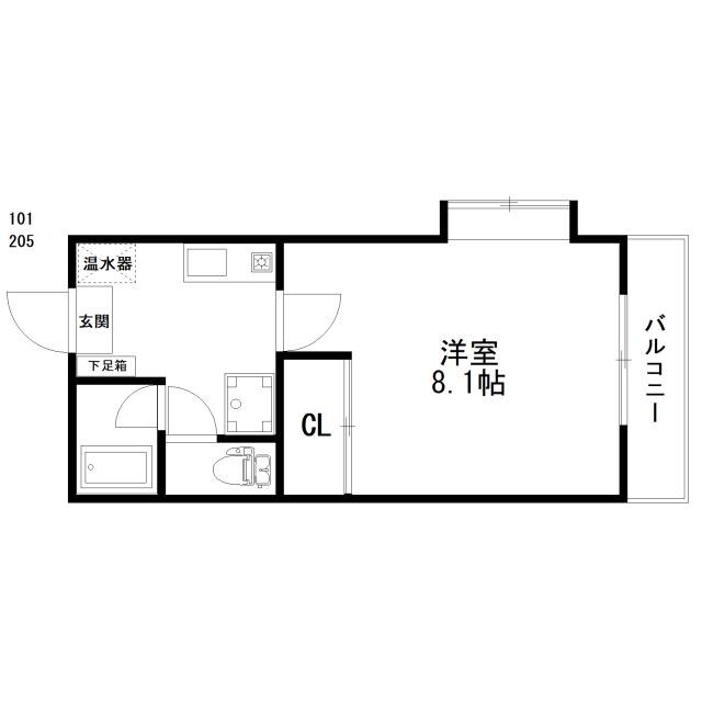 コーポファーストの物件間取画像