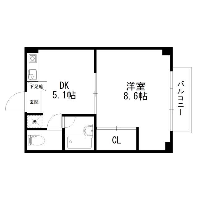 ニューハイツ湖山の物件間取画像