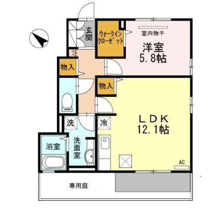 レチエ吉成Aの物件間取画像