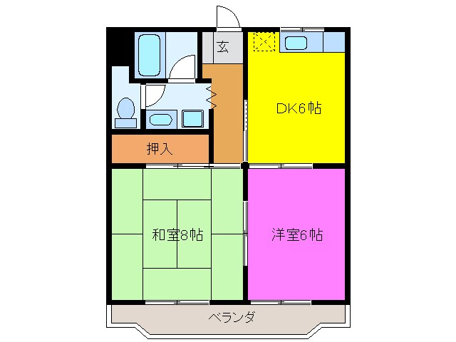 サンフラワーⅡの物件間取画像