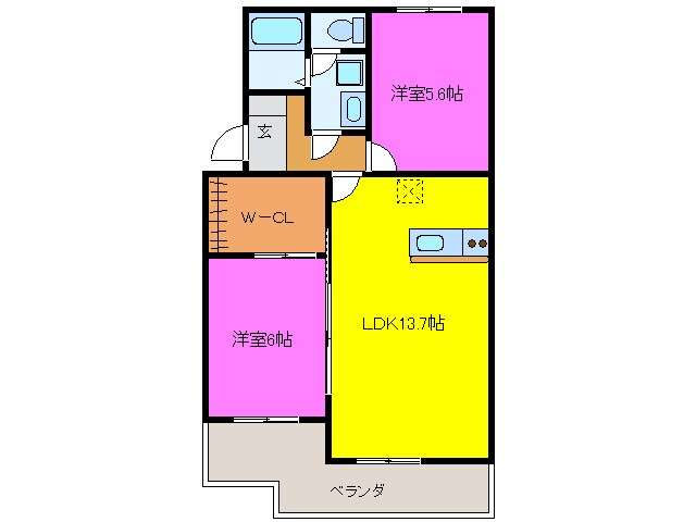 マンションアカンサスⅠの物件間取画像