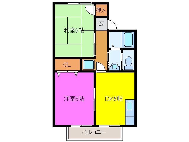 セジュールきぶねの物件間取画像