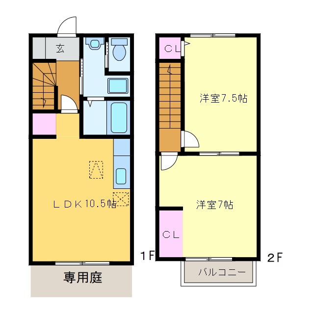 桃花の物件間取画像