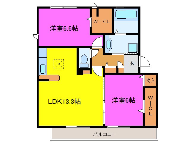 向日葵の物件間取画像