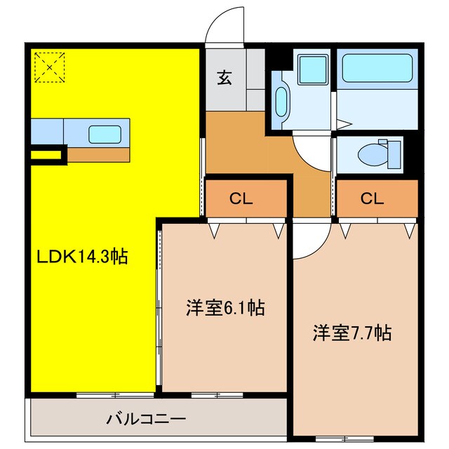 メゾン　ド　アンの物件間取画像