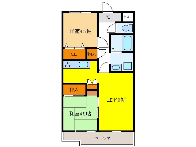 Ｍ・Ｓコーポの物件間取画像