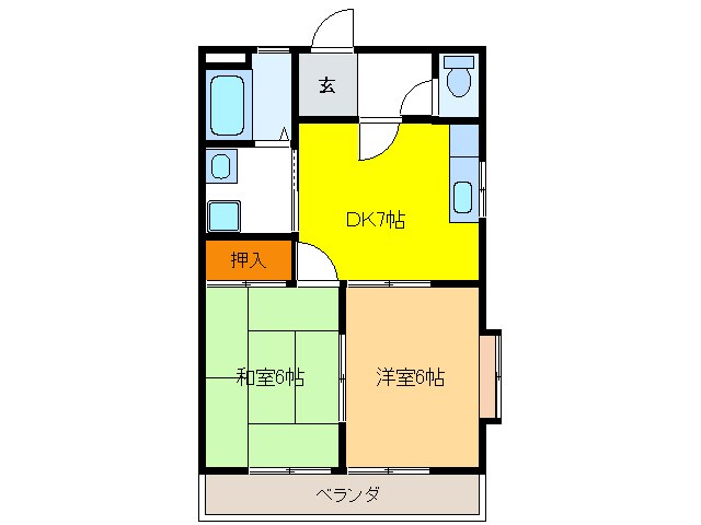 サンツイン（岐南町）の物件間取画像