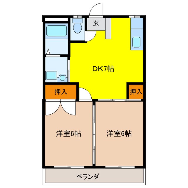 パインリーフ長森本町の物件間取画像